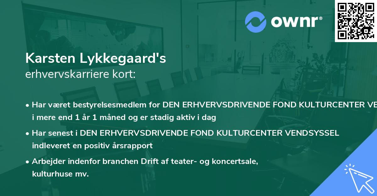 Karsten Lykkegaard's erhvervskarriere kort