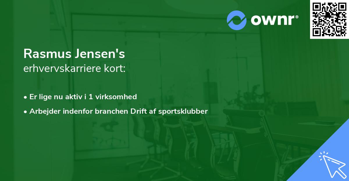 Rasmus Jensen's erhvervskarriere kort