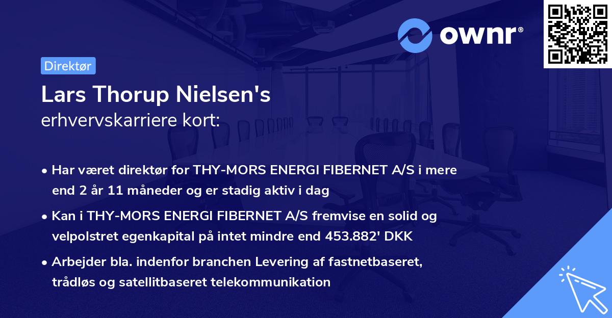 Lars Thorup Nielsen's erhvervskarriere kort