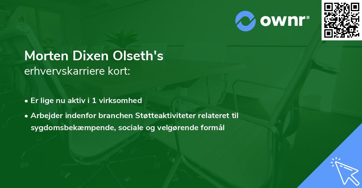 Morten Dixen Olseth's erhvervskarriere kort