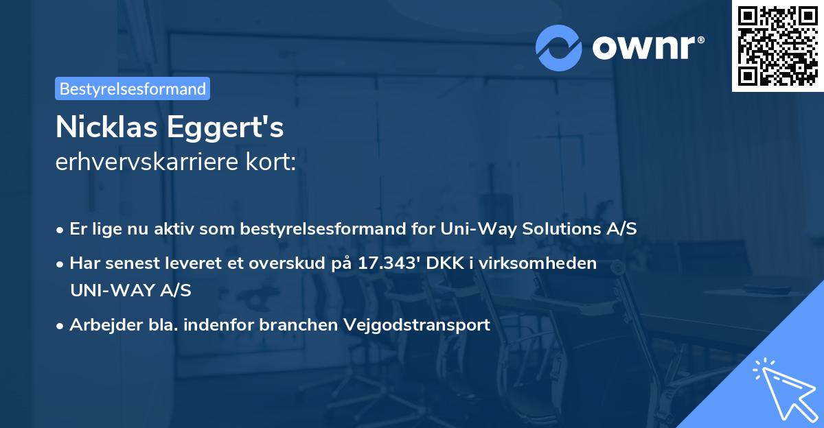 Nicklas Eggert's erhvervskarriere kort