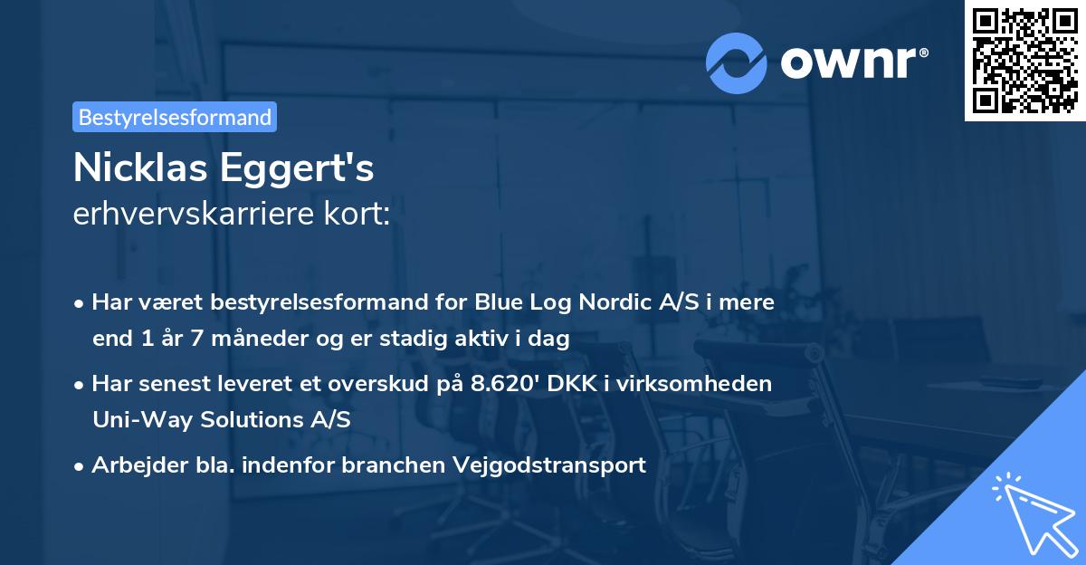 Nicklas Eggert's erhvervskarriere kort