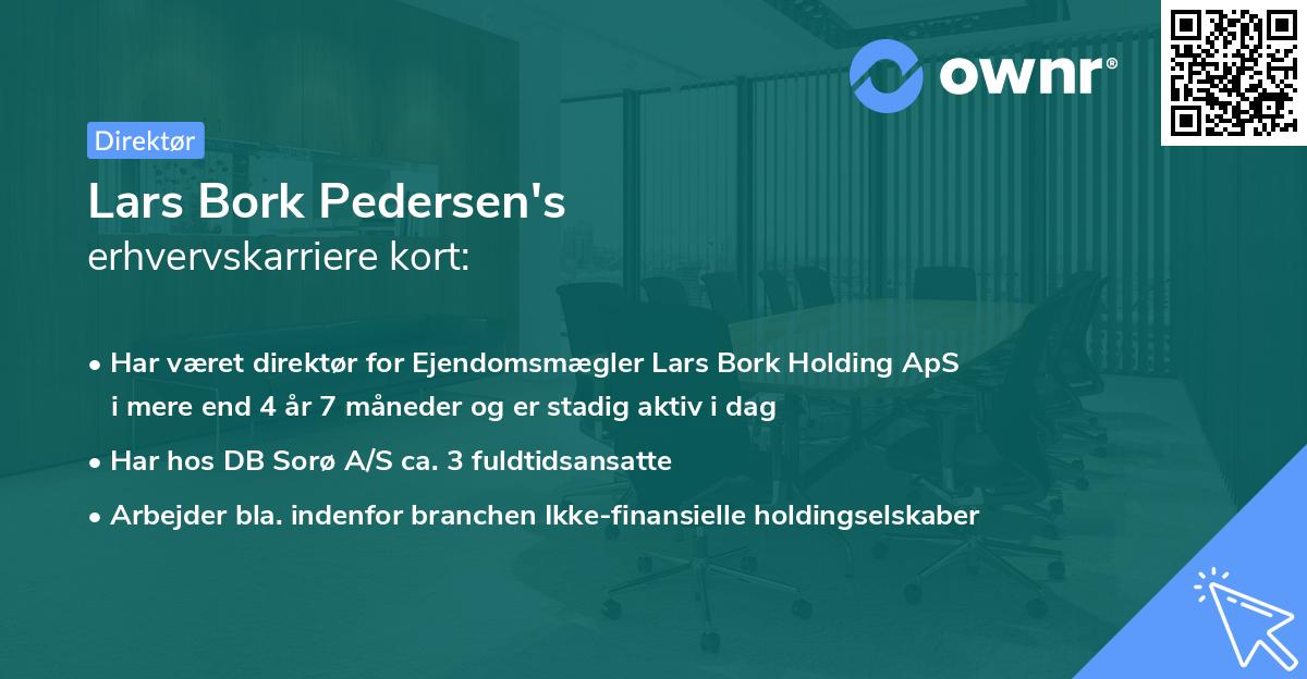 Lars Bork Pedersen's erhvervskarriere kort