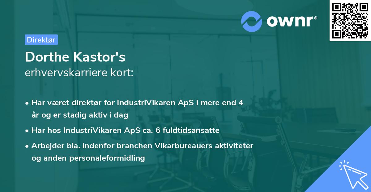 Dorthe Kastor's erhvervskarriere kort