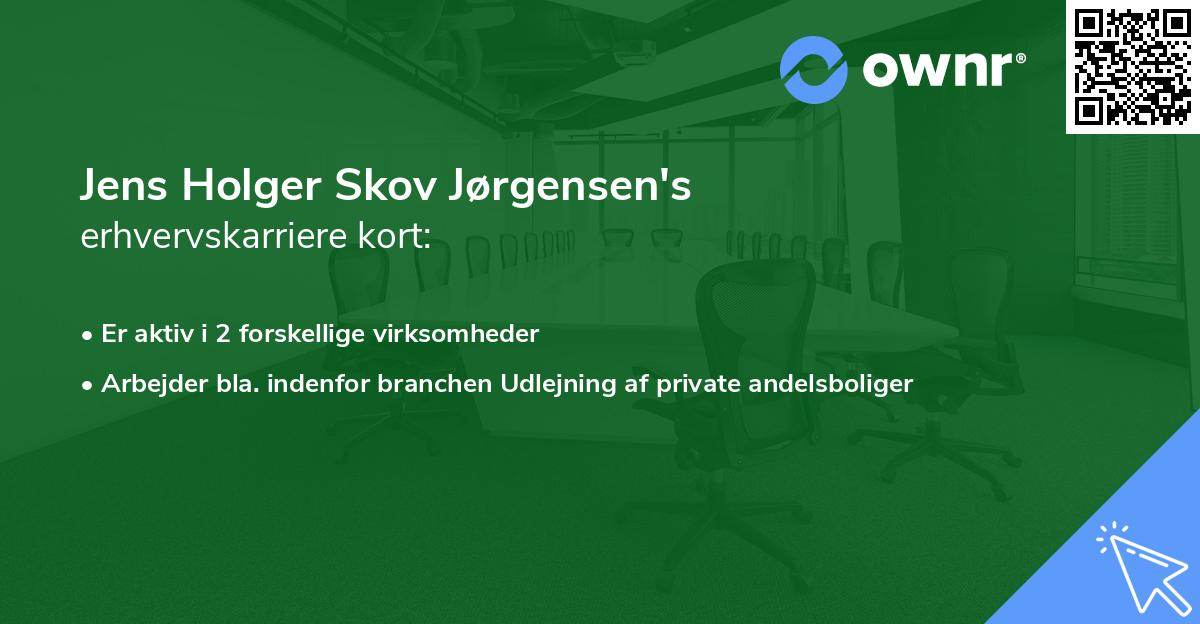 Jens Holger Skov Jørgensen's erhvervskarriere kort