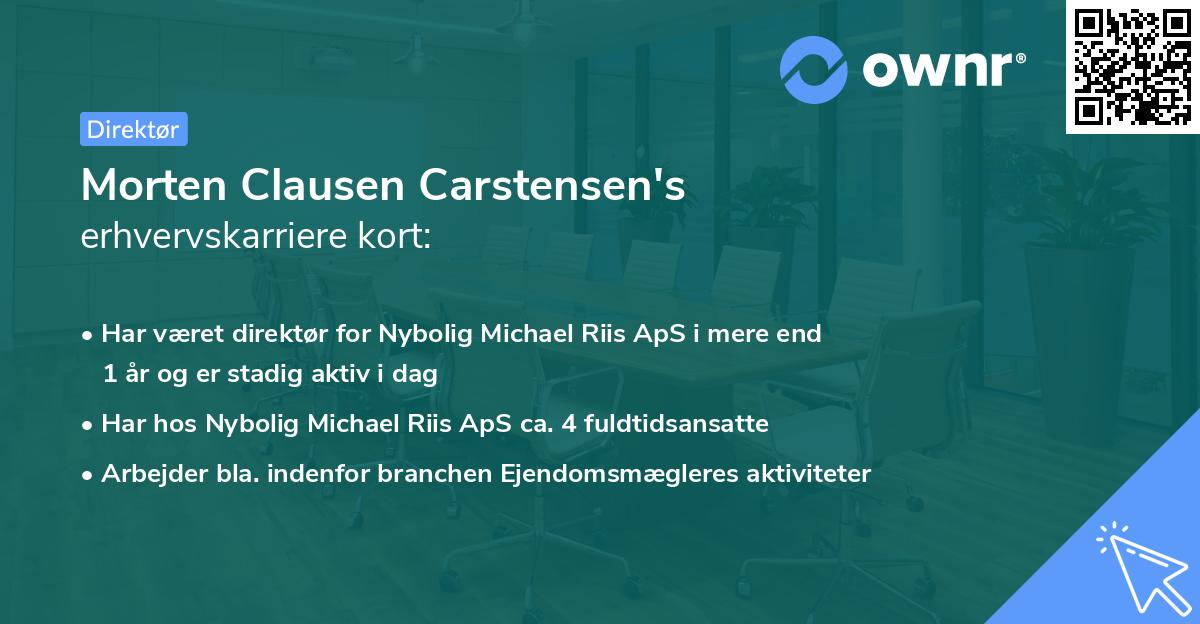 Morten Clausen Carstensen's erhvervskarriere kort