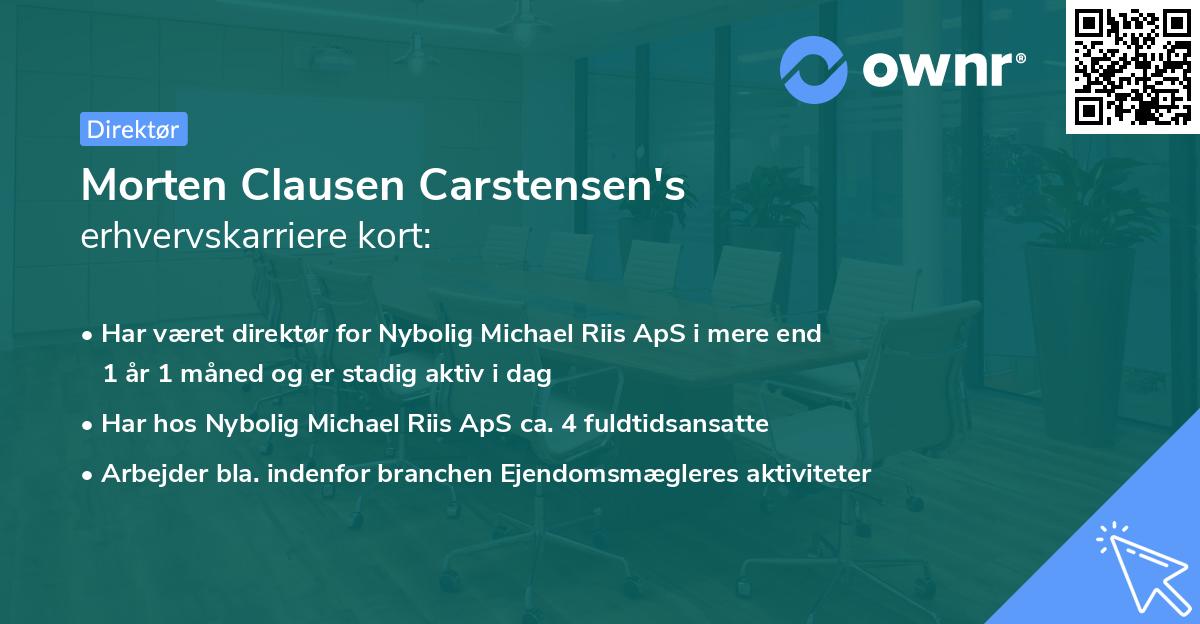 Morten Clausen Carstensen's erhvervskarriere kort