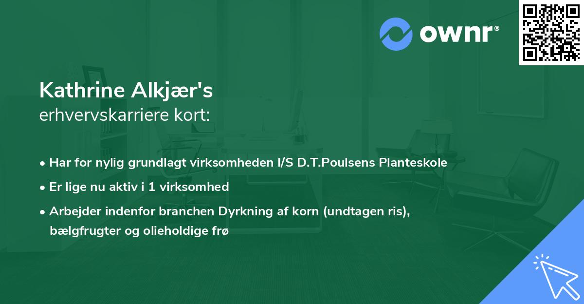 Kathrine Alkjær's erhvervskarriere kort