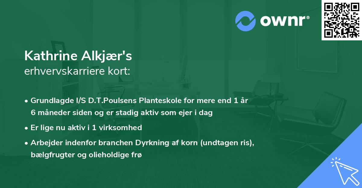 Kathrine Alkjær's erhvervskarriere kort
