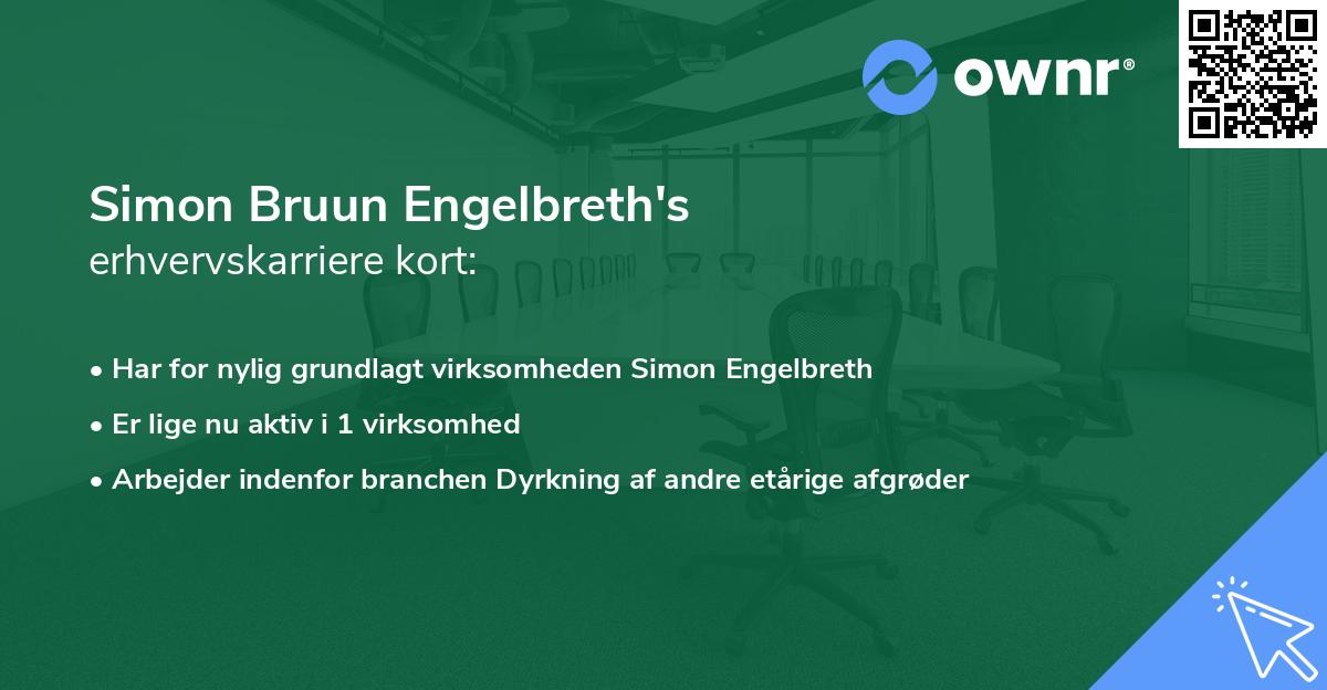 Simon Bruun Engelbreth's erhvervskarriere kort