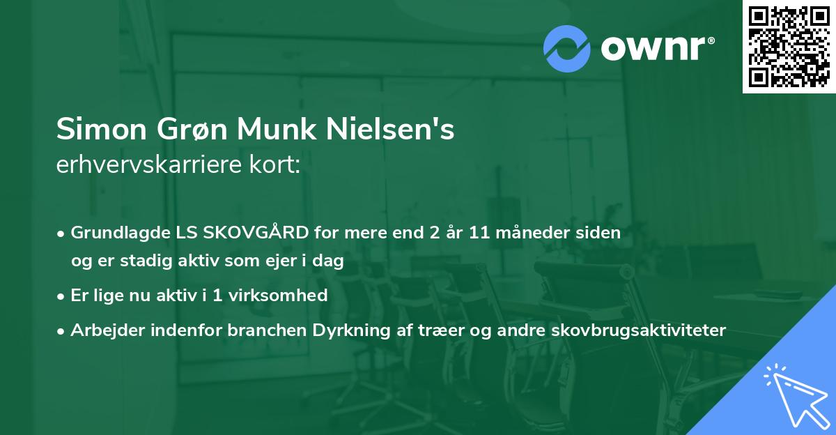 Simon Grøn Munk Nielsen's erhvervskarriere kort