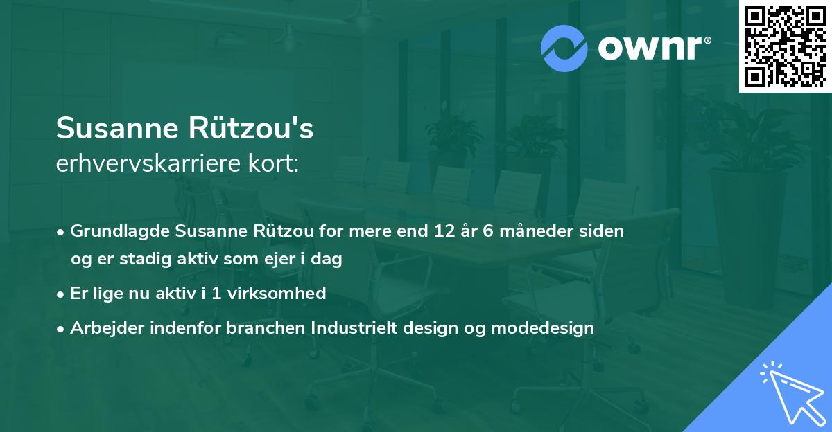 Susanne Rützou's erhvervskarriere kort
