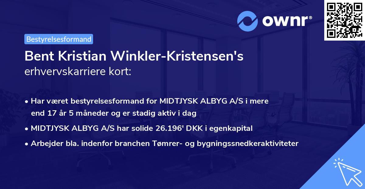 Bent Kristian Winkler-Kristensen's erhvervskarriere kort