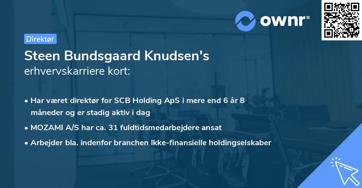 Steen Bundsgaard Knudsen's erhvervskarriere kort