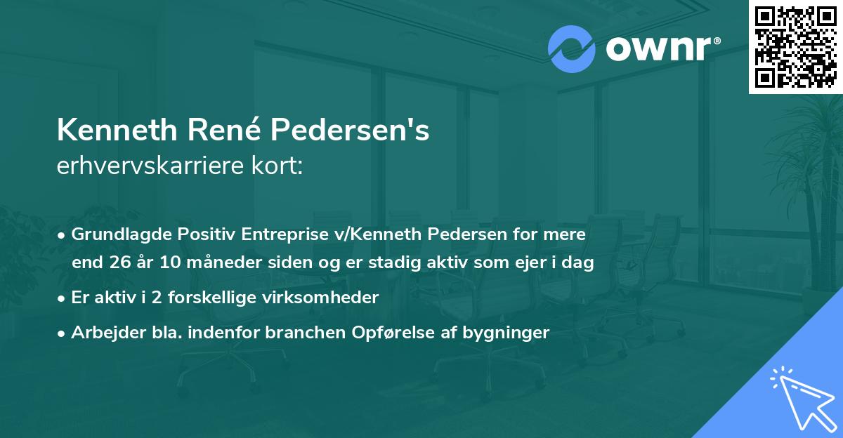Kenneth René Pedersen's erhvervskarriere kort