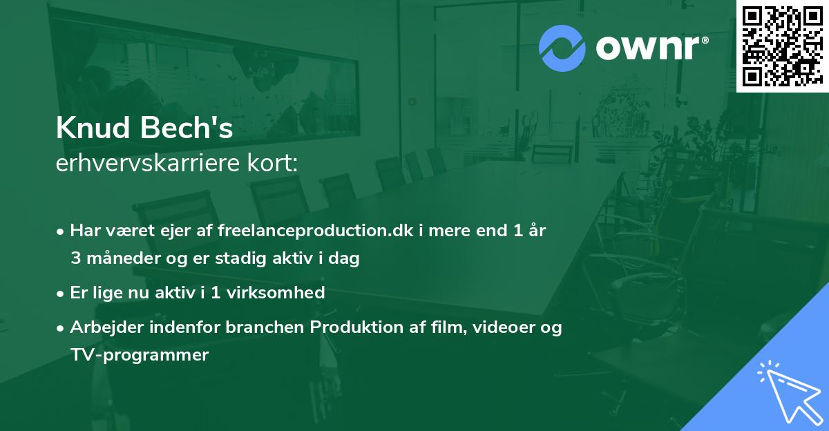 Knud Bech's erhvervskarriere kort