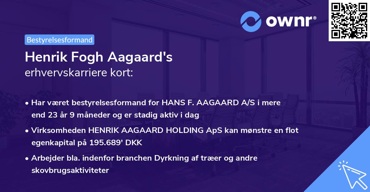 Henrik Fogh Aagaard's erhvervskarriere kort