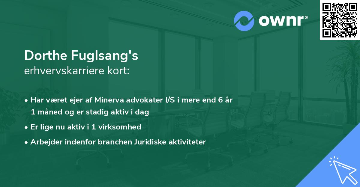 Dorthe Fuglsang's erhvervskarriere kort