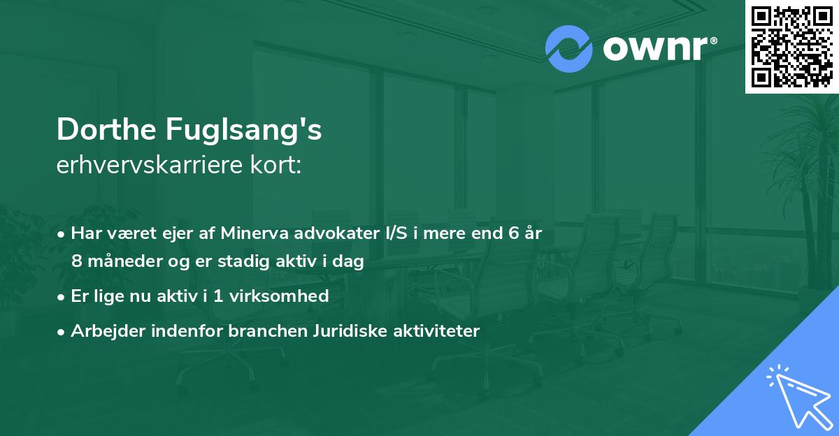 Dorthe Fuglsang's erhvervskarriere kort