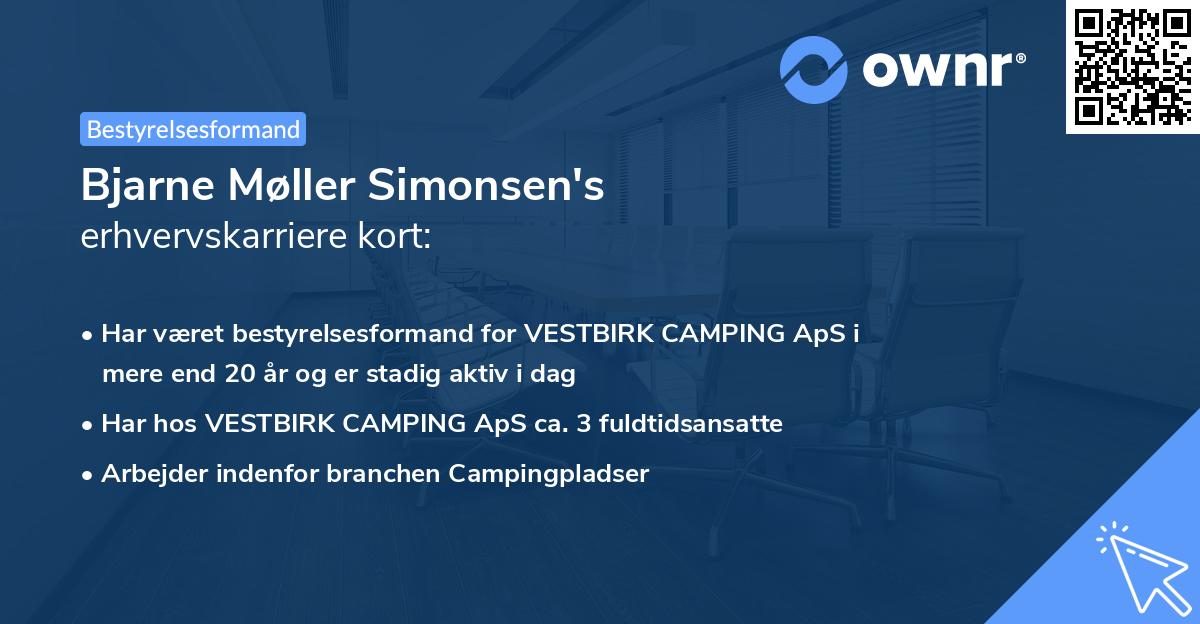 Bjarne Møller Simonsen's erhvervskarriere kort