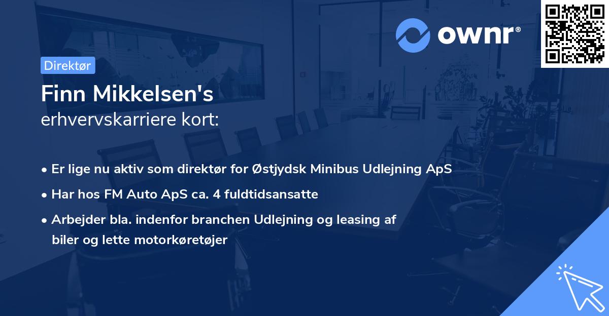 Finn Mikkelsen's erhvervskarriere kort
