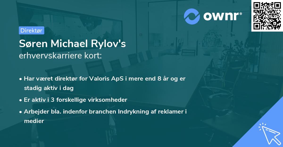 Søren Michael Rylov's erhvervskarriere kort
