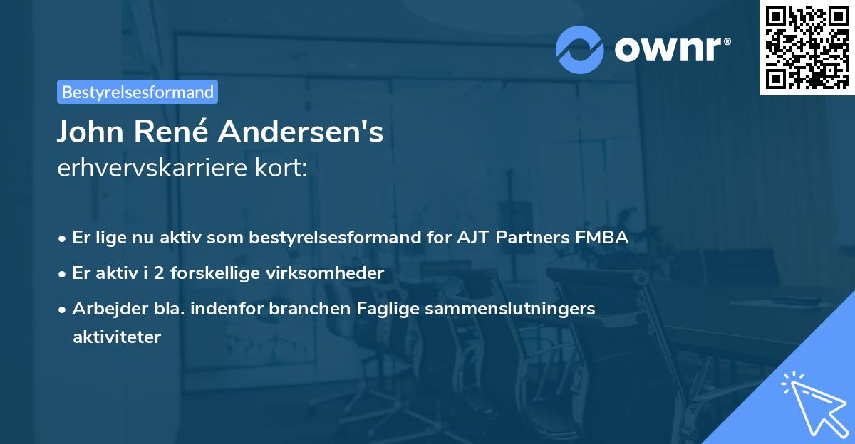 John René Andersen's erhvervskarriere kort