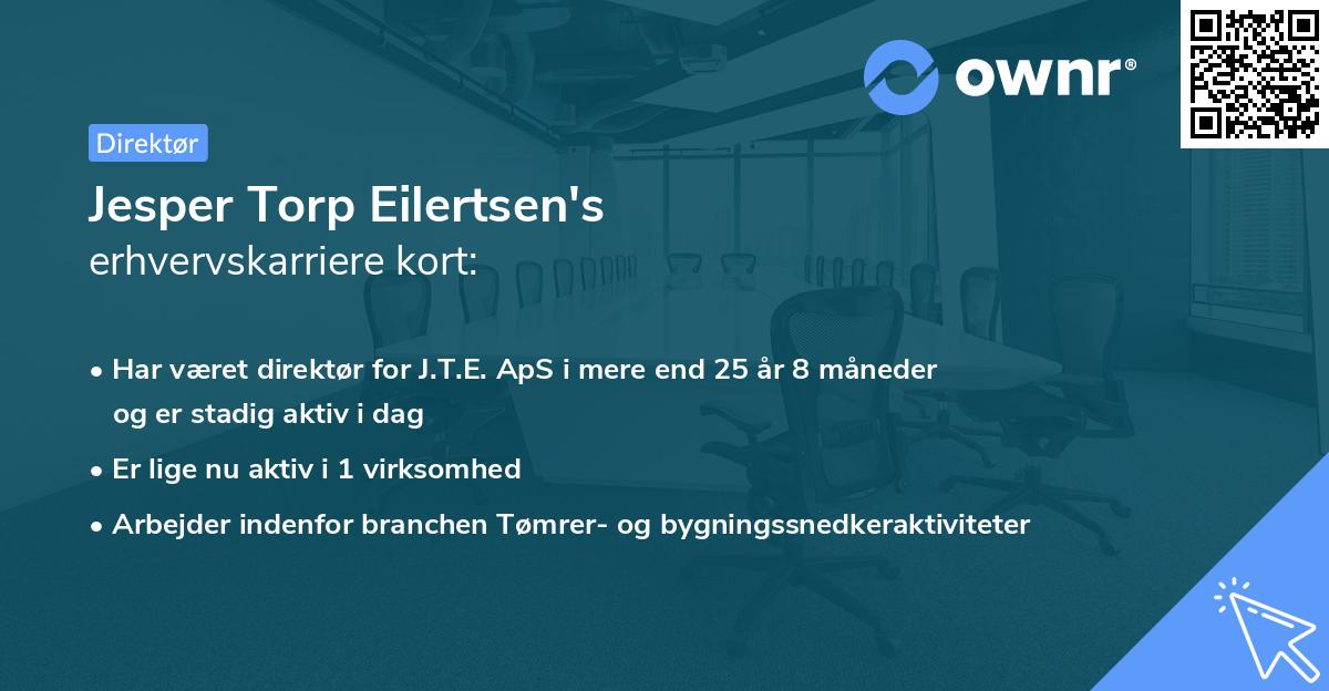 Jesper Torp Eilertsen's erhvervskarriere kort