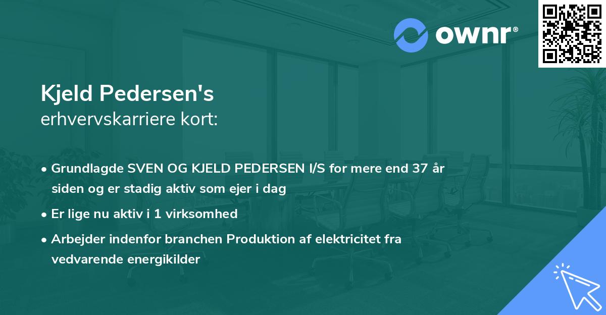Kjeld Pedersen's erhvervskarriere kort
