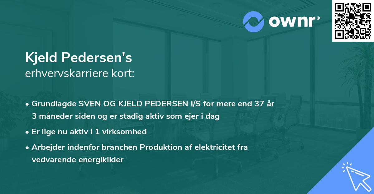 Kjeld Pedersen's erhvervskarriere kort