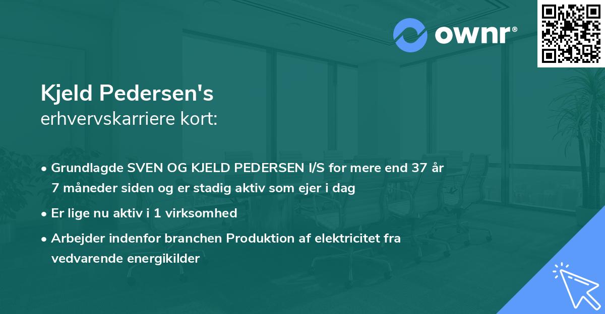 Kjeld Pedersen's erhvervskarriere kort