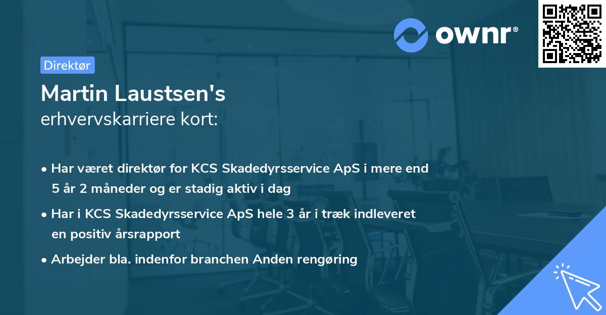 Martin Laustsen's erhvervskarriere kort