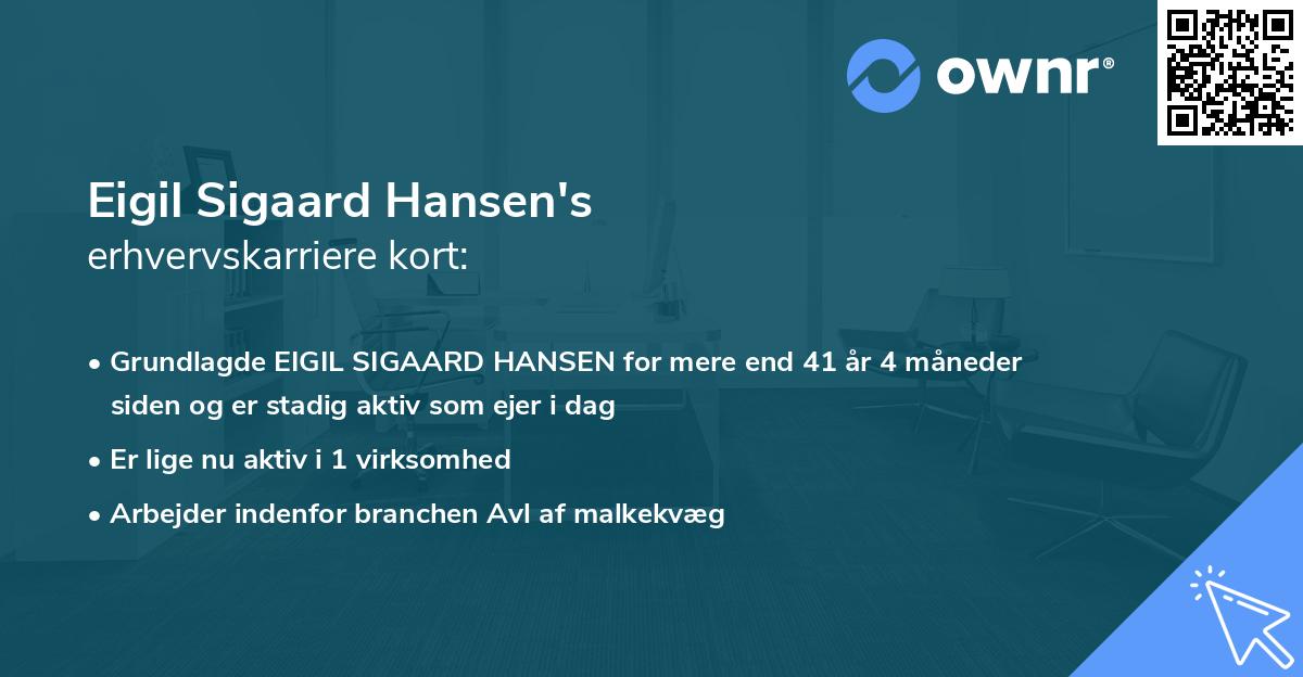 Eigil Sigaard Hansen's erhvervskarriere kort