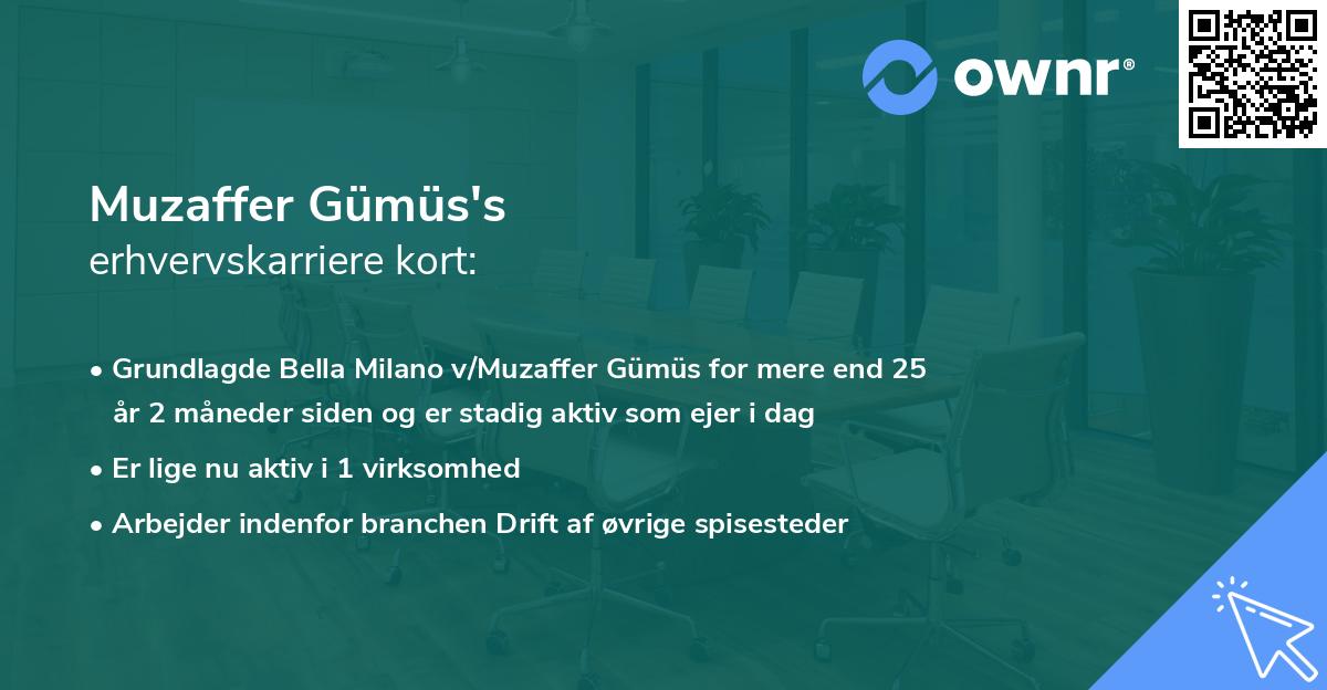 Muzaffer Gümüs's erhvervskarriere kort