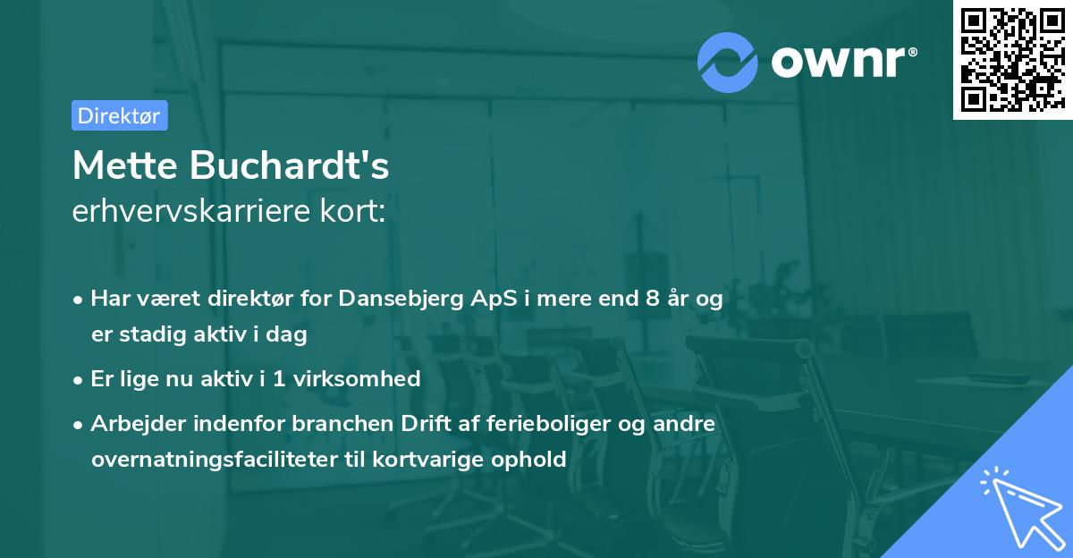 Mette Buchardt's erhvervskarriere kort