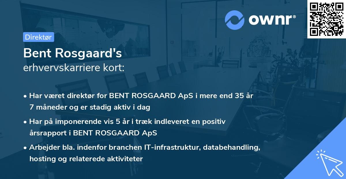 Bent Rosgaard's erhvervskarriere kort