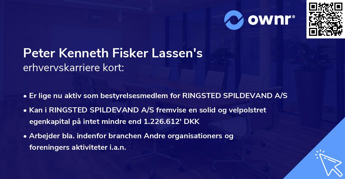 Peter Kenneth Fisker Lassen's erhvervskarriere kort