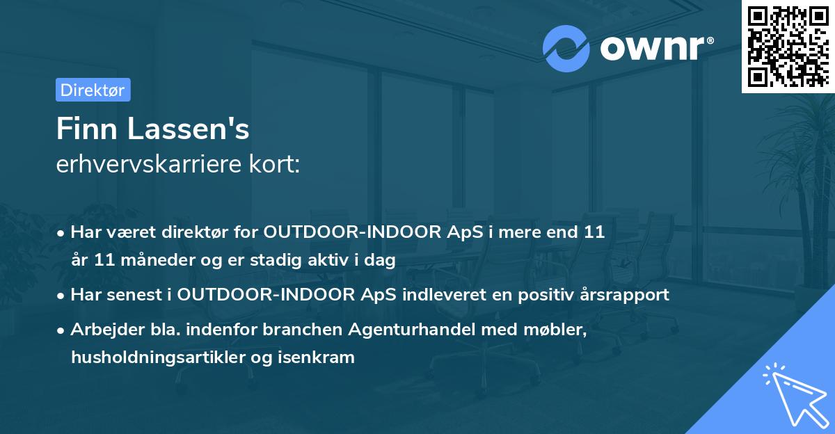 Finn Lassen's erhvervskarriere kort