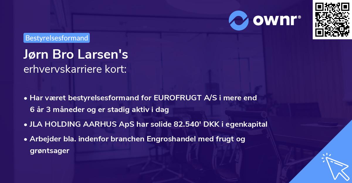 Jørn Bro Larsen's erhvervskarriere kort
