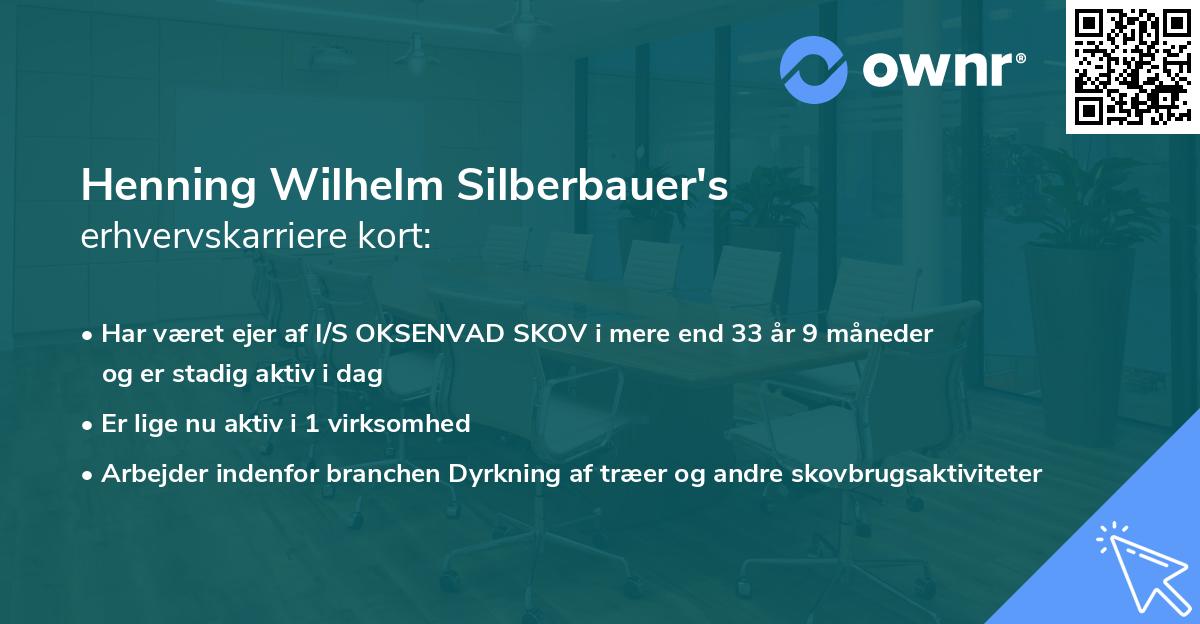 Henning Wilhelm Silberbauer's erhvervskarriere kort
