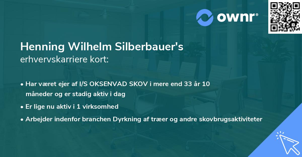Henning Wilhelm Silberbauer's erhvervskarriere kort