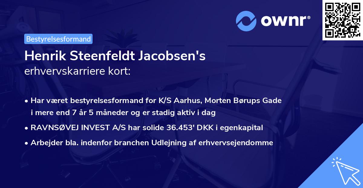 Henrik Steenfeldt Jacobsen's erhvervskarriere kort