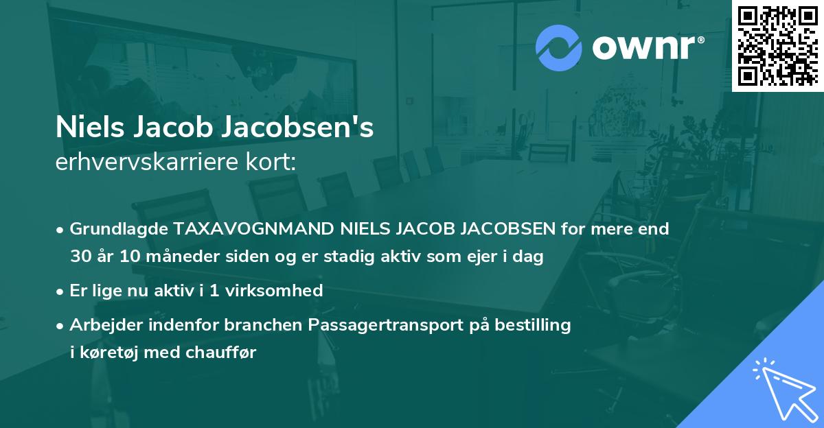 Niels Jacob Jacobsen's erhvervskarriere kort