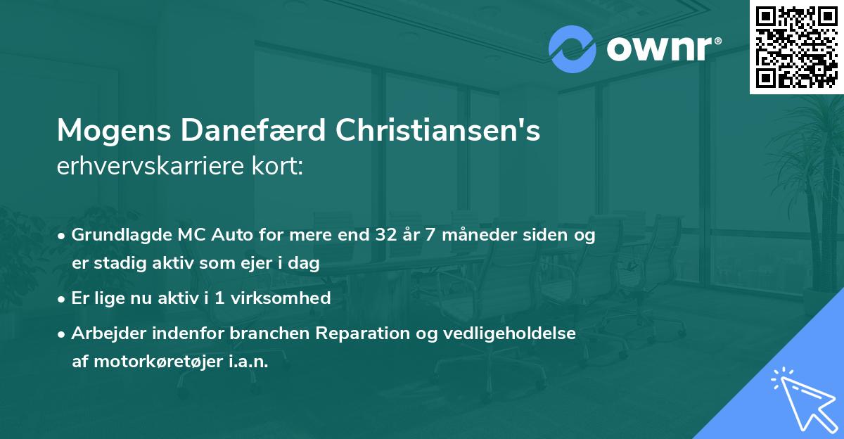 Mogens Danefærd Christiansen's erhvervskarriere kort