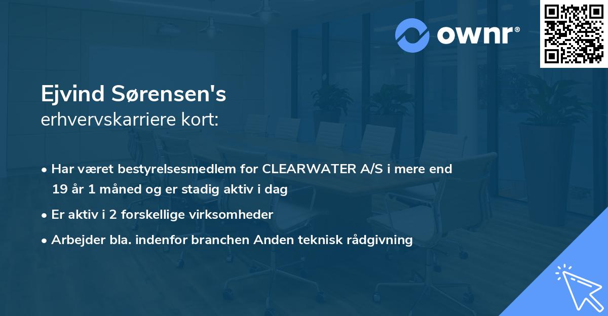 Ejvind Sørensen's erhvervskarriere kort