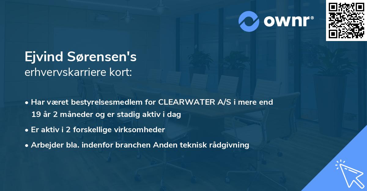 Ejvind Sørensen's erhvervskarriere kort
