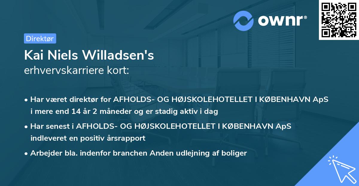 Kai Niels Willadsen's erhvervskarriere kort