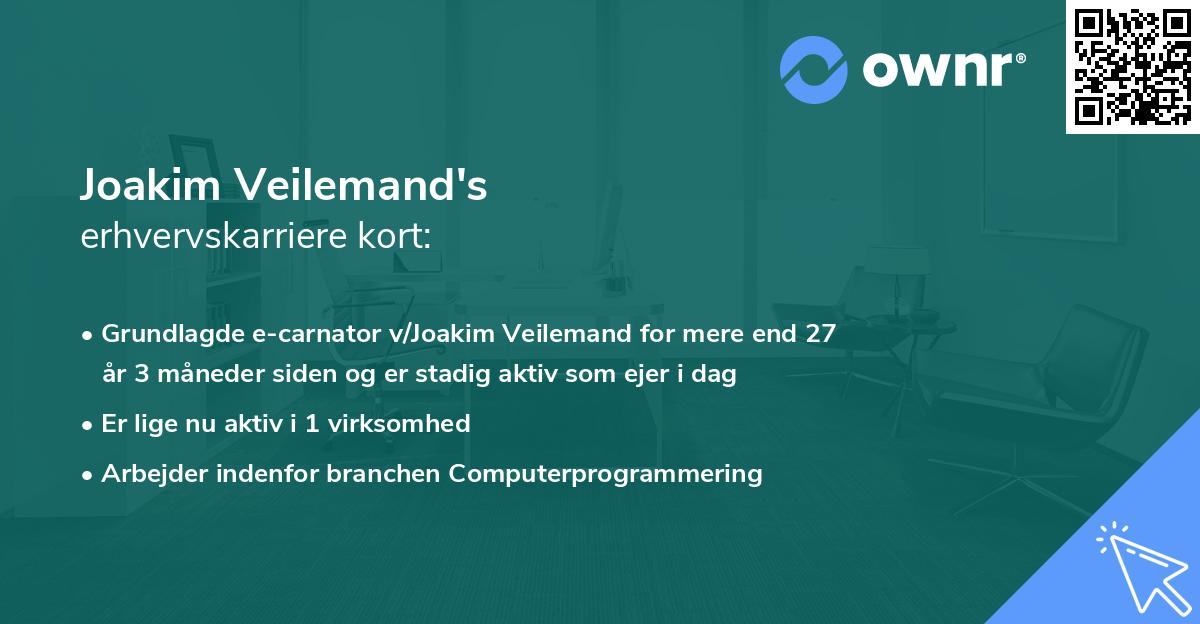 Joakim Veilemand's erhvervskarriere kort