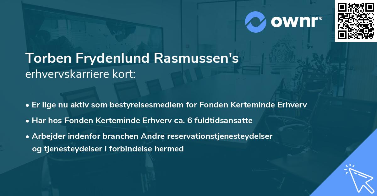 Torben Frydenlund Rasmussen's erhvervskarriere kort