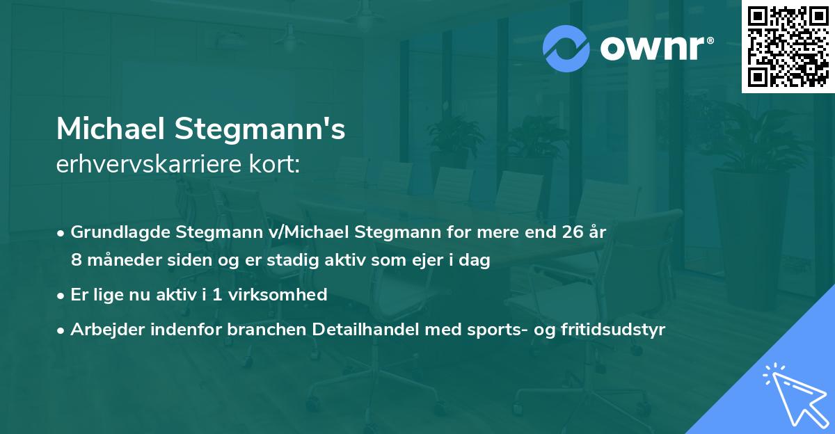 Michael Stegmann's erhvervskarriere kort